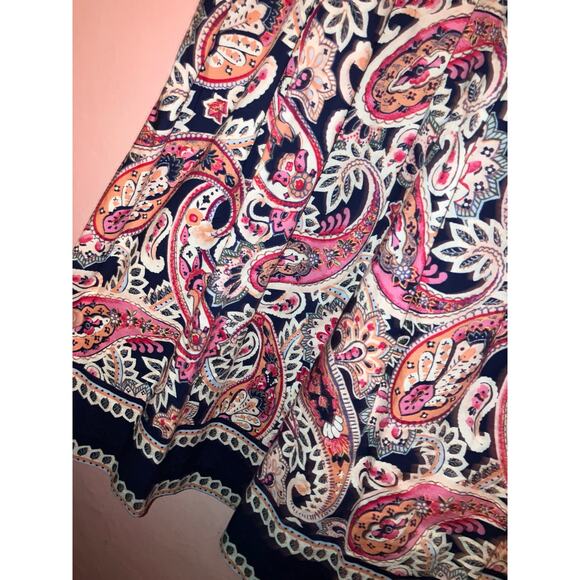 Talbots boho paisely dress midi length size 2 - Picture 5 of 5